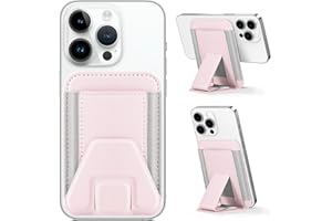 for Magsafe Wallet Stand, Magnetic Phone Wallet for iPhone 16/15/14/13/12 Series, Magnetic Cards Holder, Fits 5 Cards, RFID B