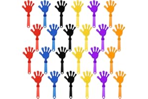ZCYSRLQIN 24 Pcs 6 Colors Hand Clappers 7.5 Inch Clappers Noisemakers Noise Makers Party Favors Plastic Clapper Sporting Events Cheers Ball Dance Basketball Football Noisemakers （6 Colors）