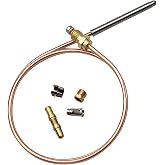 Thermocoupler for Robertshaw Thermostat Control Pilot Burner Assembly Replacement 1980-024 Snap Fit Universal Thermocouple (24")