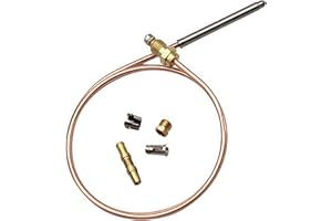 KBZ Thermocoupler for Robertshaw Thermostat Control Pilot Burner Assembly Replacement 1980-024 Snap Fit Universal Thermocouple (24")