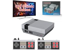 Vergissm Retro Game Console, Built-in 620 Classic Edition Games, Mini Video Game Console AV Output and Dual Game Controllers, Classic Game Console for Kids/Adults, Nostalgia Gifts for Christmas