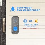 SURFOU Wireless Doorbell 400m Range 55 Melodies 5 Levels LED Black view 4