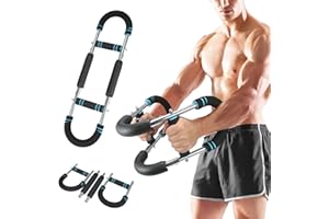 NVHALY Twister Arm Trainer - Adjustable 60-100lbs Resistance Arm & Chest Workout Equipment for Home Gym Fitness , Arm Strengthener for Men, Power Twister Bar for Biceps, Forearm & Shoulder Training