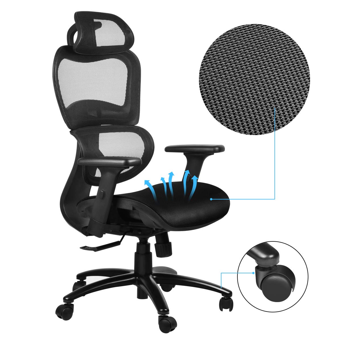 Duramont Ergonomic Office Chair With Lumbar Support High Back