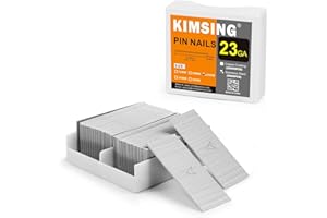KIMSING 23 Gauge Stainless Steel Micro Pin Nails 9,000 PCS/Box, 1-inch (25mm) Headless Pins Fits Pneumatic Pin Nailer and Air Power Pinner for Furniture (P625SS)