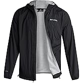 Spyder Mens Rain Jacket - Water Resistant Hooded Windbreaker Lightweight Rain Coats for Travel and Golf (Sizes: S-L)