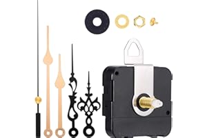 HICARER 2 Pair Hands Quartz Clock Movement DIY Wall Clock Movement Mechanism Clock Repair Parts Replacement (Shaft Length 1-1/5 Inch/ 31 mm, Color Set 3)