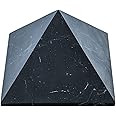 Shungite Stone Protection Pyramid 2" | Authentic Shungite Stones Protection Unpolished Pyramid 2 inches (5 cm) | Black Stone Crystal Pyramid for Whole House Protection and Meditation PN03