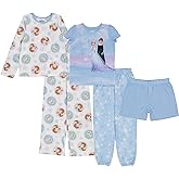 Disney girls Frozen | Princess | Minnie Mouse 5-piece Loose-fit Pajama Set, Soft & Cute for Kids