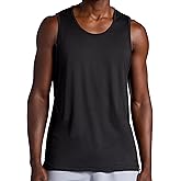 Gaiam Mens Everyday Basic Tank Top, Standard Fit, Stretch Midweight Jersey Material