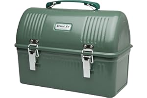 Stanley Classic Lunch Box 10 qt | Vintage Metal Lunchbox | Durable Meal Container with Handle and Latch | Stores Food, Drinks