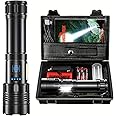 Shadowhawk Flashlights High Lumens Rechargeable,LED Flashlight 980000 Lumen, Super Bright Flash Light Battery Powered with 7 Light Modes, Handheld Flashlight Powerful Linterna for Emergency Gift