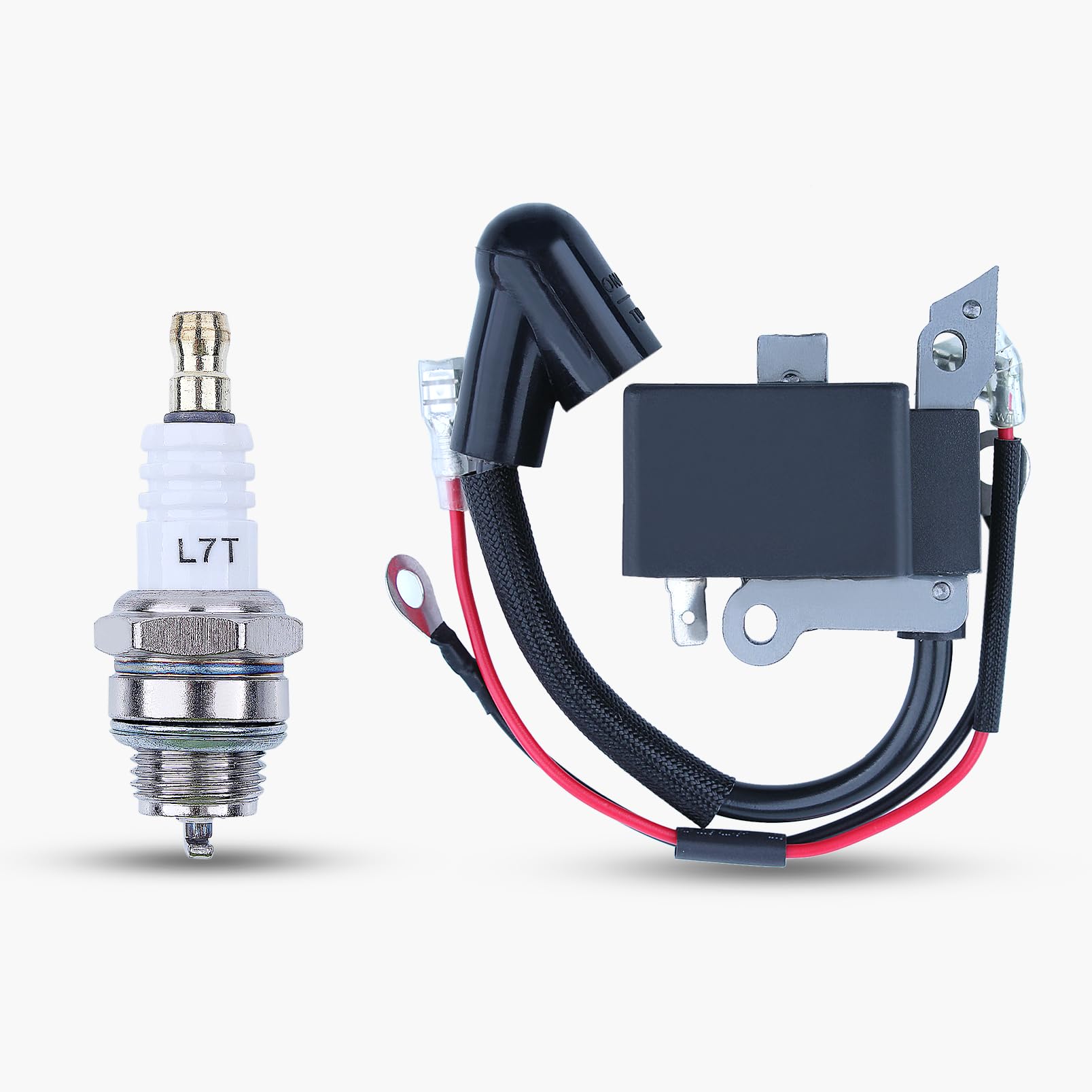 Haishine Ignition Coil Module Spark Plug Kit for Husqvarna 240 235 136 137 141 23 26 36 41 Chainsaw Parts
