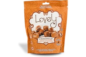 Lovely Candy Co. Soft and Chewy Original Caramels, Individually Wrapped, 6oz (1-Pack) | Gluten-Free, Non-GMO, NO High Fructose Corn Syrup, NO Artificial Colors or Flavors | Naturally Flavored