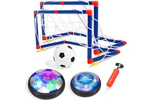 Plintone LED Hover Soccer Ball Set with 2 Goals, Mini Soccer Ball & Pump – Indoor Football Game for Kids – Perfect 3, 4, 5, 6
