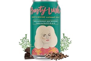 Busty Lush Non-Alcoholic Craft Beer, Oatmeal Stout – Non-Alcoholic Craft Brew, Low Carb & Low Calorie, NA Drink – Bold & Smooth With Hints of Coffee & Cocoa | 12 oz (12-Pack)