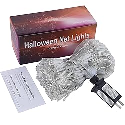 WATERGLIDE Outdoor Halloween Net Lights, 12FT x 5FT