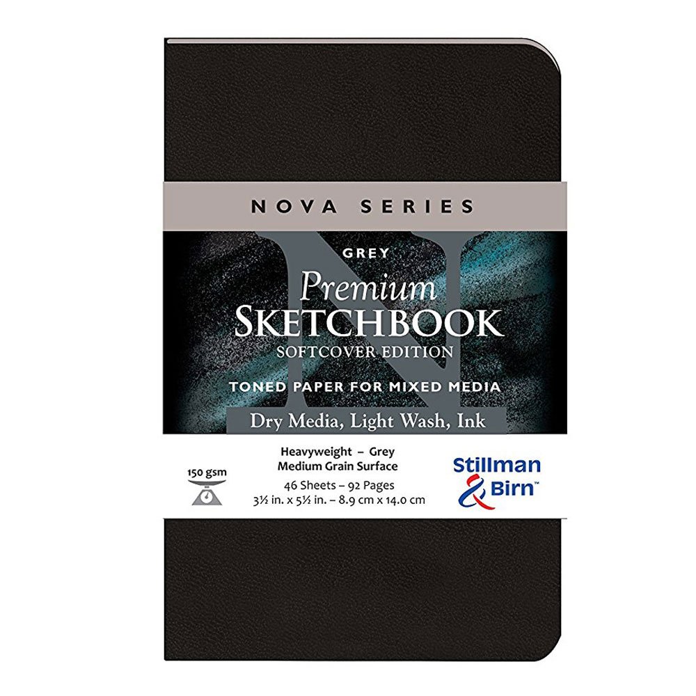 Stillman & Birn Nova Softcover Sketchbook, Grey, 3.5 x 5.5 Inches