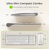 Seenda WGJP-031B Wireless Keyboard and Mouse Set Ultra Thin Aluminum Silv/White view 6