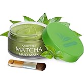 Green Tea Matcha Facial Mud Mask, Removes Blackheads, Reduces Wrinkles, Nourishing, Moisturizing, Improves Overall Complexion