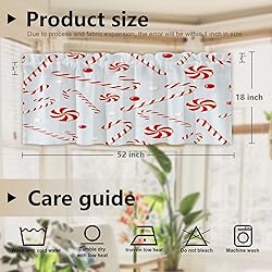 BaoNews Christmas White Kitchen Valances Half
