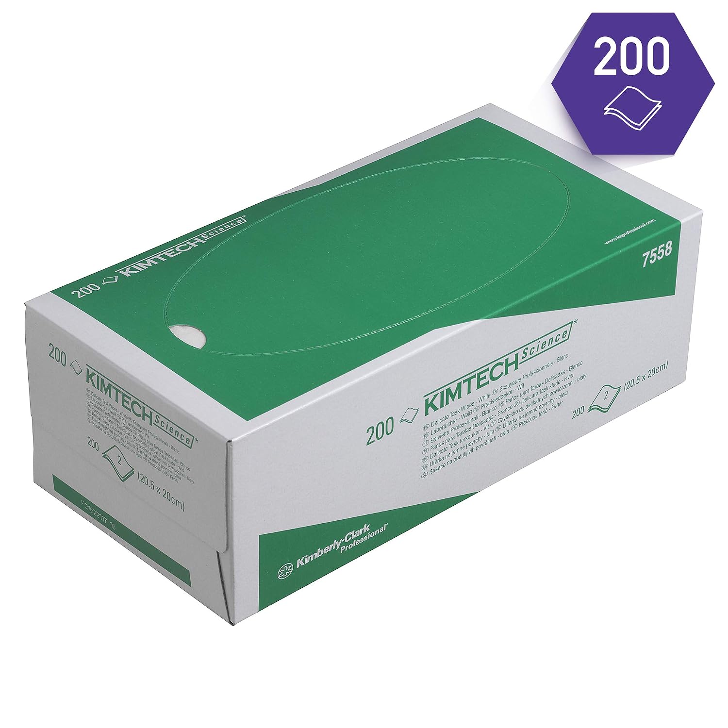 Kimtech Science Delicate Task Wipers 7558 - 2 Ply Wipes - 15 Cartons x 200 White Wipers (3,000 total), 200 count (Pack of 15) - Image 4