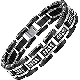 Ziallay Link Initial Bracelet Hip Hop Jewelry Gift Men Women Christmas Birthday Jewelry Gift Boyfriend Fashion Bracelet, Diamond, Two Tone Bracelet.