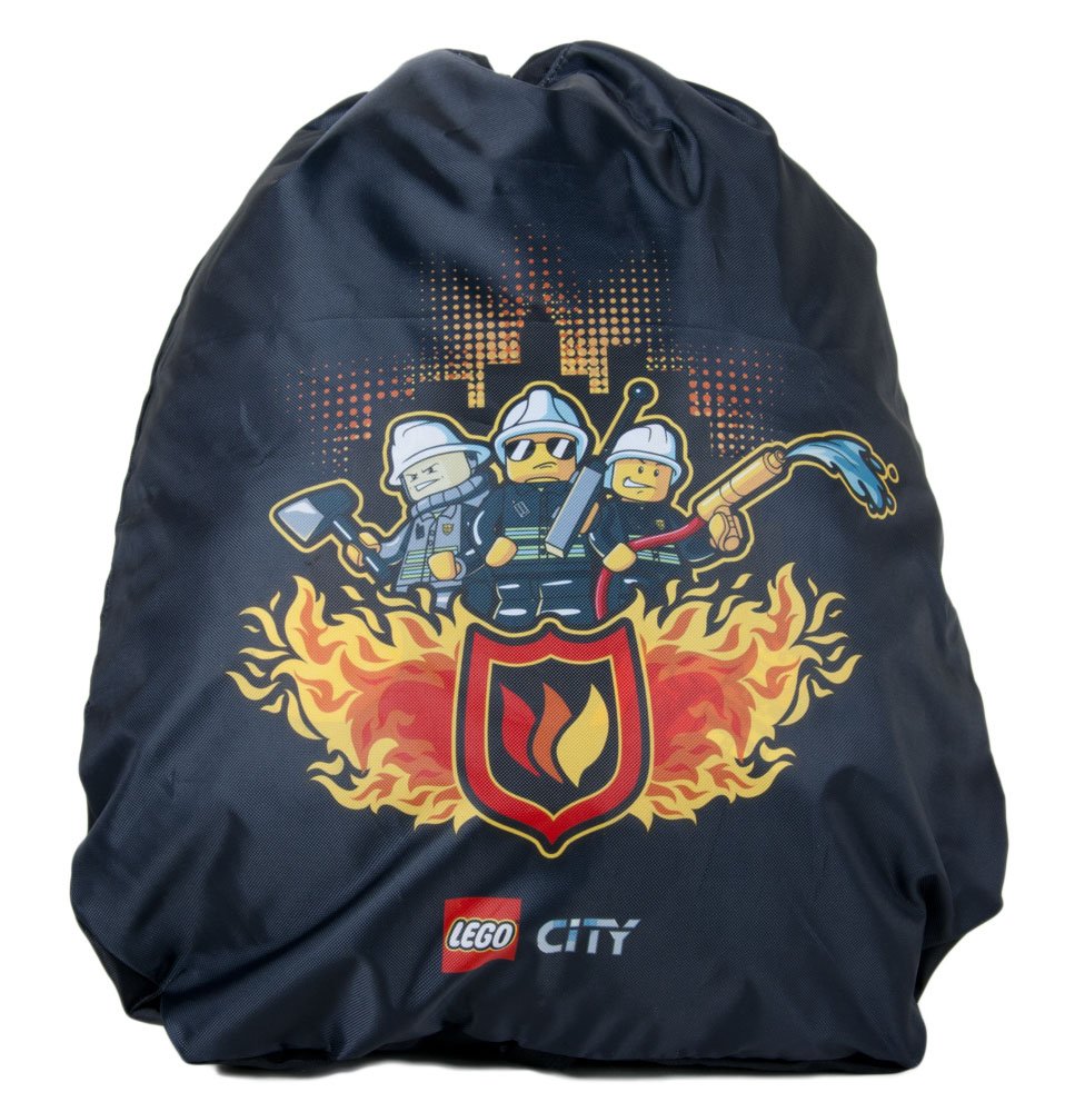 LEGO City Fire to the Rescue Cinch Sack, Black, One Size