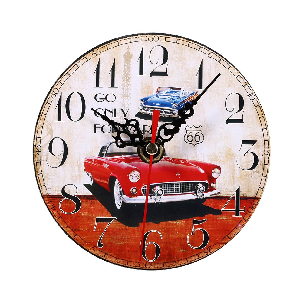 Zerodis 7 Types Vintage Wooden Round Wall Clocks Home Office Bedroom Decoration (#2)