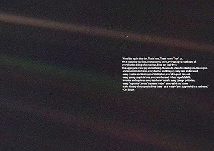 carl sagan pale blue dot quote print poster