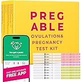 PREGABLE Combo Kit: 50 Ovulation + 20 Pregnancy Tests | Accurate fertility tracker with free SmileReader app. Clear &amp; reliable OPK and 25mIU/mL HPT home urine test kit.