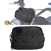 Vanlison Motorcycle Handlebar Pouch - Front Handle Bar Storage Bag for Forks and Saddle - Moto Accessory Compatible with Crui
