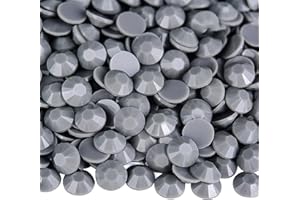 Sukiiy 2500PCS 4MM Resin Flatback Rhinestones, Solid Grey Candy Color Resin Rhinestones for Crafts, Flatback Rhinestones for Nail, Tumbler Mugs Bottles Shoes Clothes