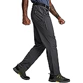 Mens Hiking Pants Lightweight Cargo Work Tactical Nylon Stretch Waterproof Quick Dry Fishing Travel Outdoor 6 Pockets