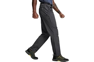 ZOOFLY Mens Hiking Pants Lightweight Cargo Work Tactical Nylon Stretch Waterproof Quick Dry Fishing Travel Outdoor 6 Pockets