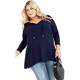 Avenue Women's Plus Size Sheila Mix Media Top