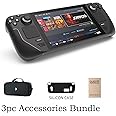 Valve Steam Deck 1TB Handheld Gaming Console with Carring case, 1280 x 800 LCD Display, Bundle Silicone Soft Cover Protector & Tempered Glass Film