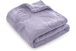 BORITAR Baby Blanket with Butterfly Design for Girls Ultra Soft Fleece Warm and Lightweight Blankets for Infant Toddler Newborn, 30x40 Inch, Purple