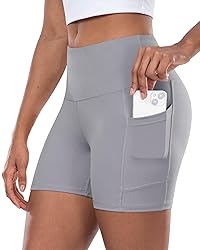 CHRLEISURE Womens Biker Yoga Shorts with