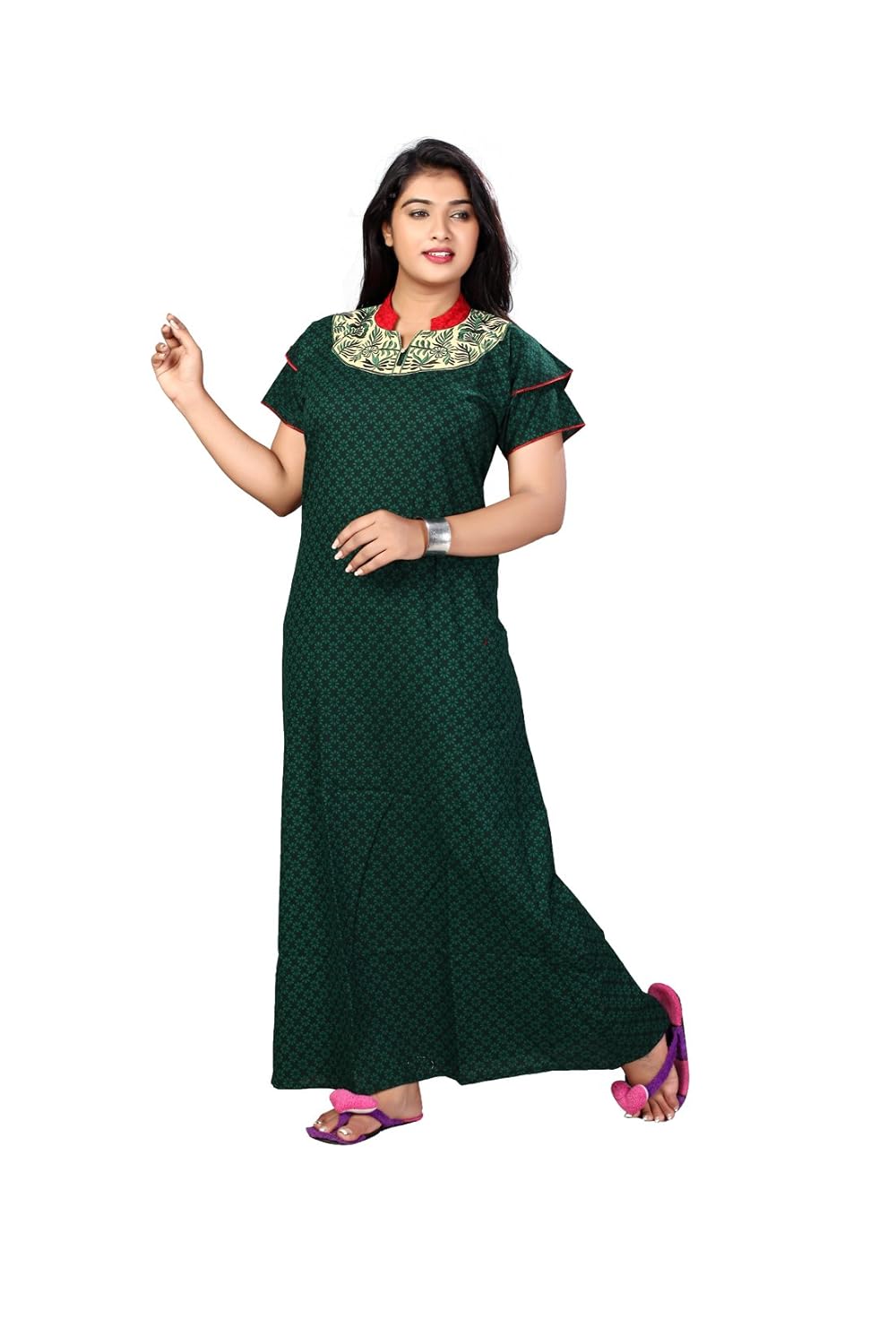 bailey women's cotton nighty, nightdress (free size)