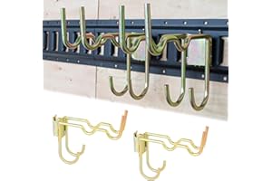 E Track Heavy Duty Shovel Hanger Double Layer J Hooks for Tools, Spades, Rakes, in Trucks, Trailers or Warehouses for Cargo T
