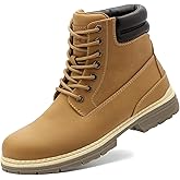 ANJOUFEMME Winter Hiking Boots Men Waterproof, Warm Work Trekking Shoes for Men