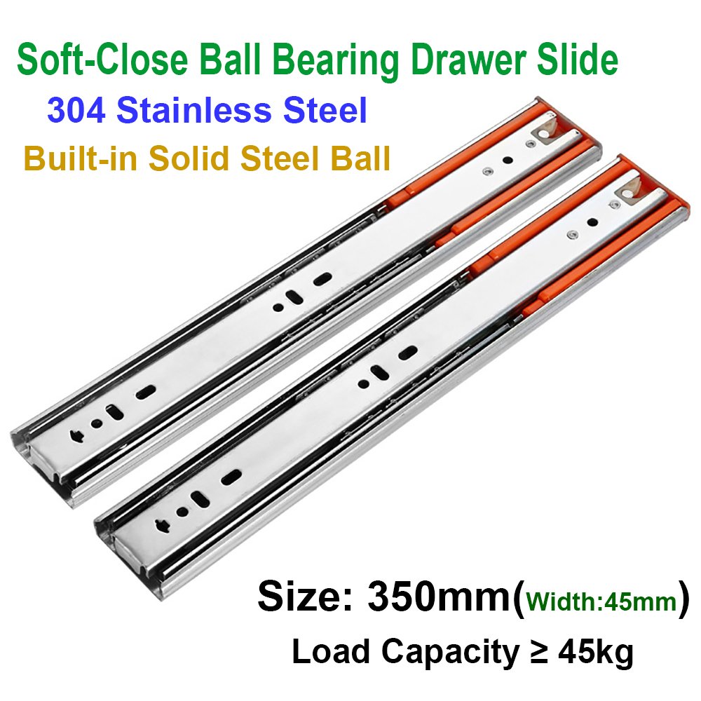 Soft Close Ball Bearing Drawer Slide 304 Stainless Steel