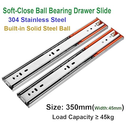 Soft Close Ball Bearing Drawer Slide 304 Stainless Steel
