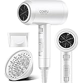 Hair Dryer with Diffuser, CONFU Blow Dryer for Curly Hair for Women Men, 21000PRM Travel Hair Dryer, Portable Lightweight Fast Drying Negative Ion Hairdryer for Home & Travel
