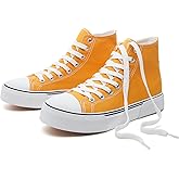 hash bubbie High Top Sneakers for Women Classic High Tops Canvas Shoes Lace up Women's Fashion Sneaker