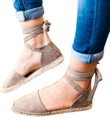 ankle wrap espadrille flat sandals