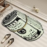 XIAOQIN Money Rug, 100 Dollar Bill Rug, 20x32 inch Money Creative Funky Rug, Fun Bath mat, Suitable for Bathroom, Bedroom, Living Room, Front Door, Home Decor Door Mat