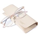 Madison Avenue Square Vintage TR90 Blue Light Blocking Reading Glasses for Women, Anti Eyestrain/Glare Computer Readers