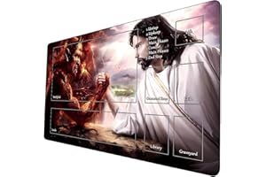STORKY MTG Playmat, Game Play Mat for MTG TCG 24 x 14 inches Trading Card Inked Game Playmats with Storage Bag Smooth Rubber Surface Battle Game
